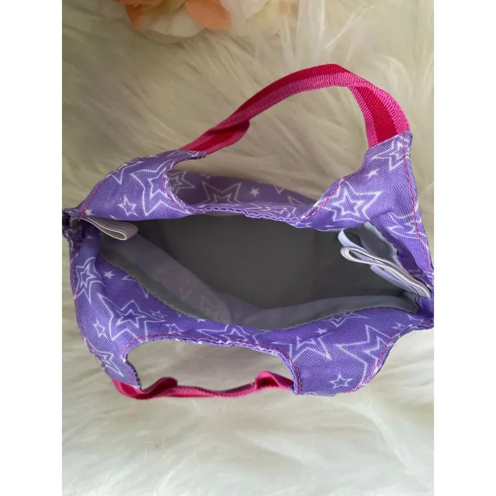 American Girl Battat OG Retired Purple Pink Stars Hand Bag for Dolls 16